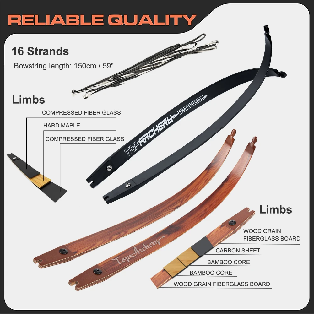 Лук традиционный TopArchery Wood  62"