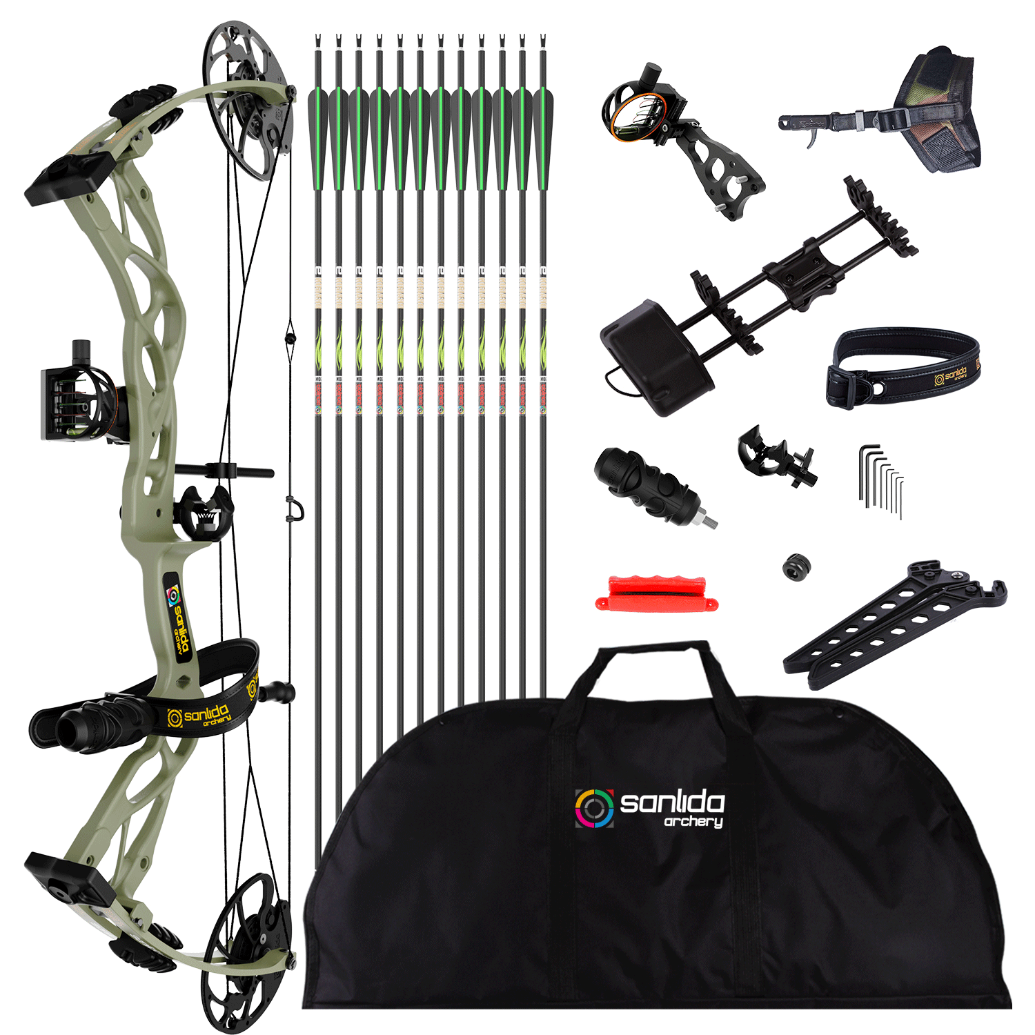 Лук блочный Sanlida Dragon X9 RTH KIT Green